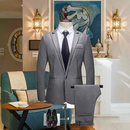 Men's Wedding Formal Suit Slim Fit Suit - Clothing Personality