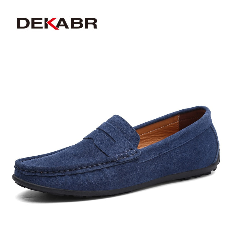 Moccasins Men Loafers High Quality Genuine Leather Shoes Men Flats Lightweight Driving Shoes