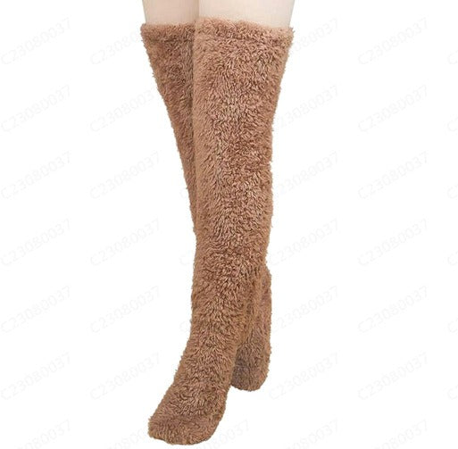 Women's Over the Knee Faux Fur Socks Warm Winter Socks