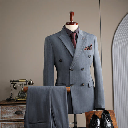 Double Breasted Suit Suit Men's Suits - Clothing Personality