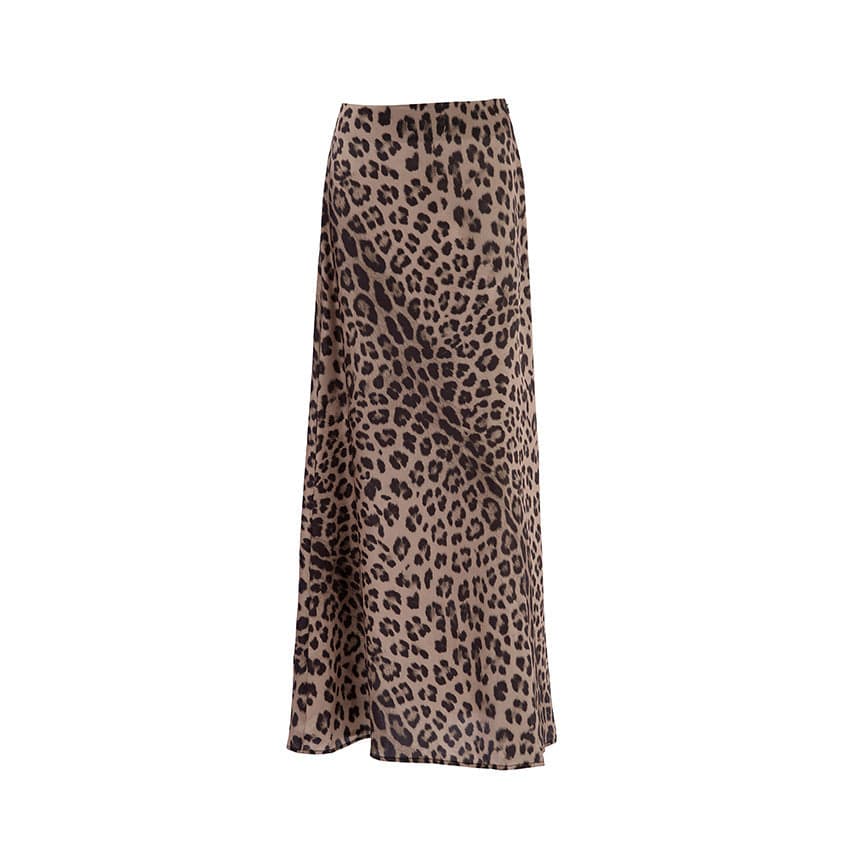Leopard Print Dress Fashion Mermaid Skirt Womens Clothing - Clothing Personality