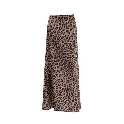 Leopard Print Dress Fashion Mermaid Skirt Womens Clothing - Clothing Personality
