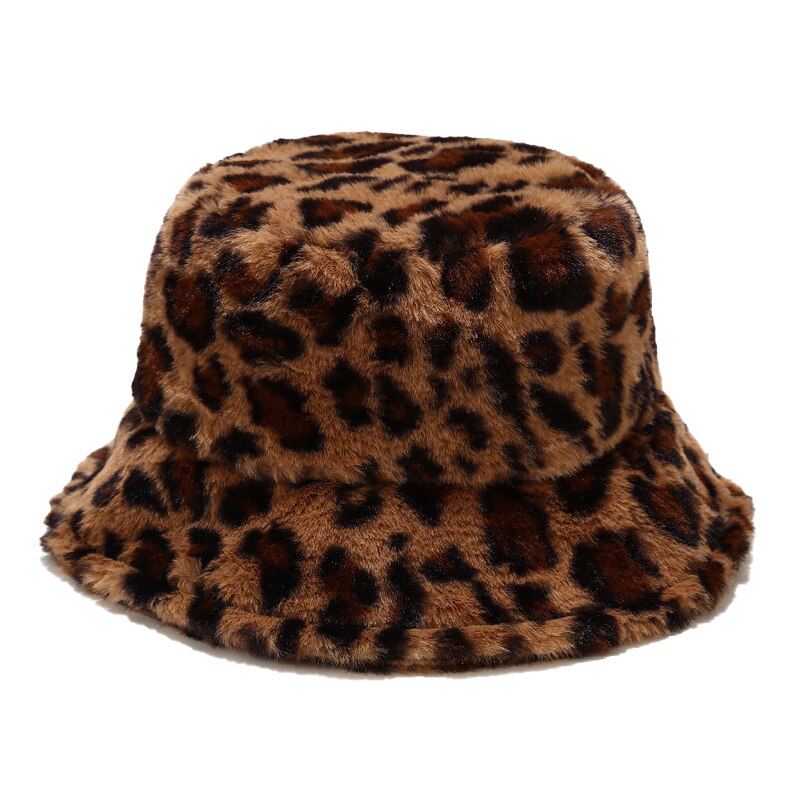 Colorful Unique Autumn Winter Camouflage Faux Fur Bucket Hats Fashion Warm Soft Velvet Fluffy Fisherman Hat Ladies Outdoor Panama