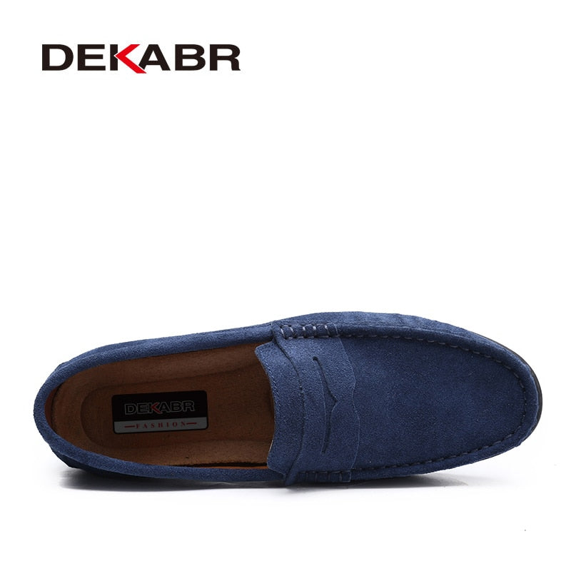 Moccasins Men Loafers High Quality Genuine Leather Shoes Men Flats Lightweight Driving Shoes