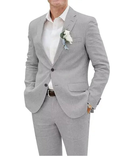 Fashion Casual Men's Suit Linen Slim Fit - Clothing Personality