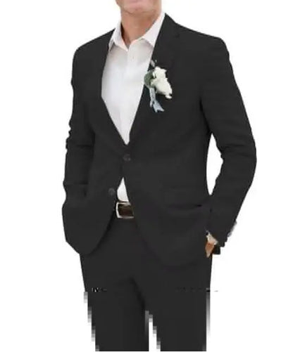 Fashion Casual Men's Suit Linen Slim Fit - Clothing Personality