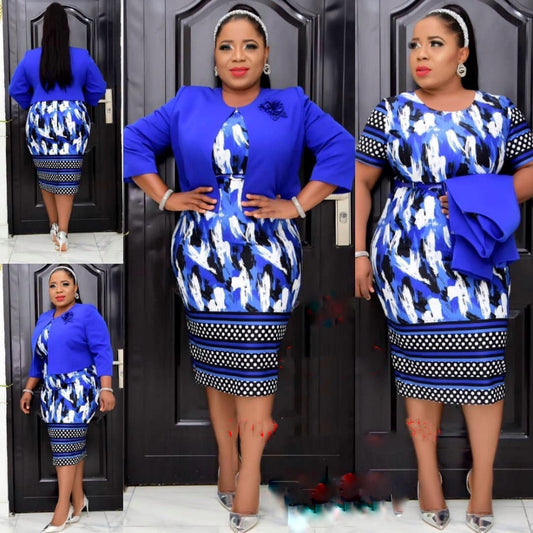 Printed Small Suit Dress Plus Size Women Suit Blazer Two-piece Matching Coordinating Set