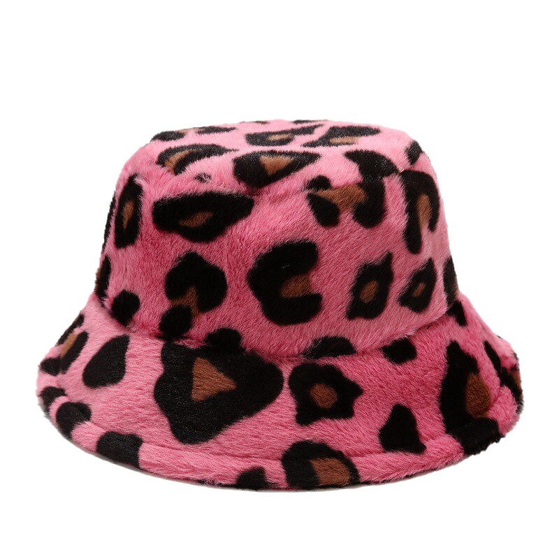 Colorful Unique Autumn Winter Camouflage Faux Fur Bucket Hats Fashion Warm Soft Velvet Fluffy Fisherman Hat Ladies Outdoor Panama