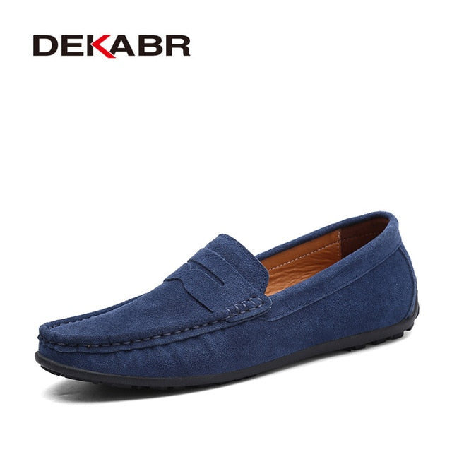 Moccasins Men Loafers High Quality Genuine Leather Shoes Men Flats Lightweight Driving Shoes