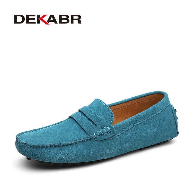 Moccasins Men Loafers High Quality Genuine Leather Shoes Men Flats Lightweight Driving Shoes