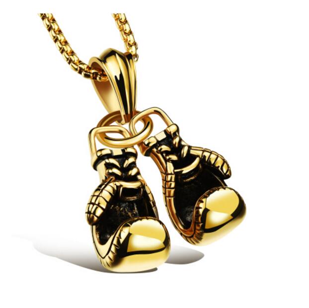 Boxing Gloves Necklaces Gold