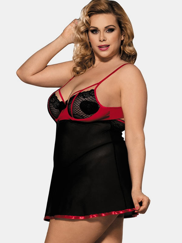 Lingerie Mesh Plus Size Babydoll