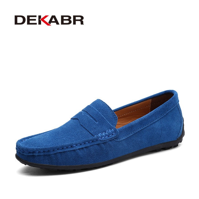 Moccasins Men Loafers High Quality Genuine Leather Shoes Men Flats Lightweight Driving Shoes