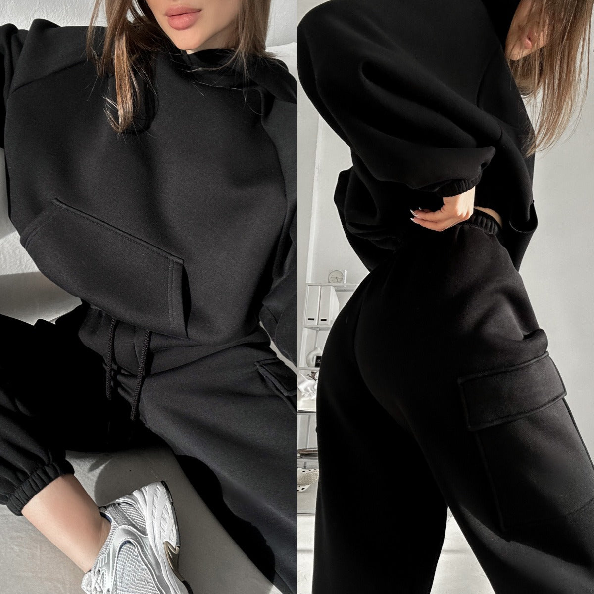 Women's Fall and Winter Hoodie Set Sports and Leisure Hoodie Set