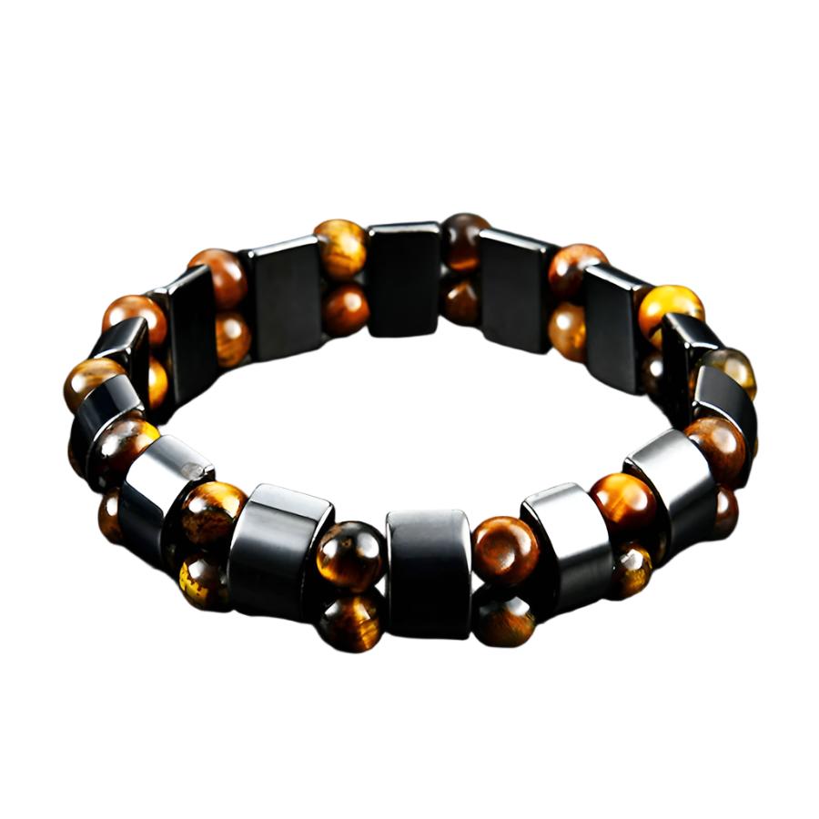 Double Hematite Tiger's Eye Bracelet