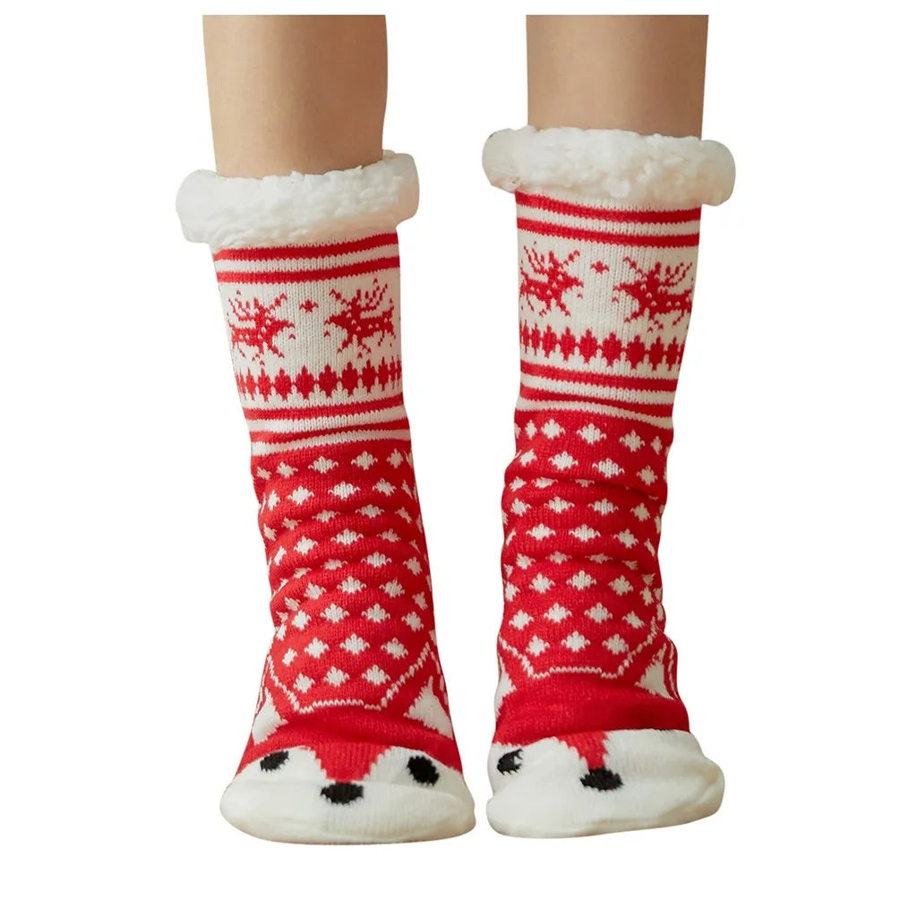 Women's Christmas Theme Cozy Socks Warm Winter Socks Gift