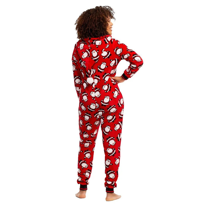 Cozy Santa-Themed Family Jumpsuits