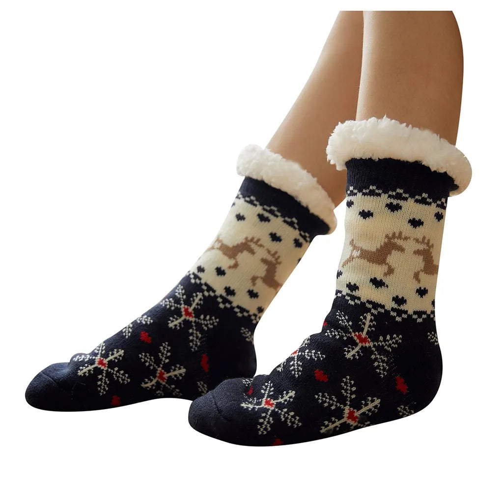 Women's Christmas Theme Cozy Socks Warm Winter Socks Gift