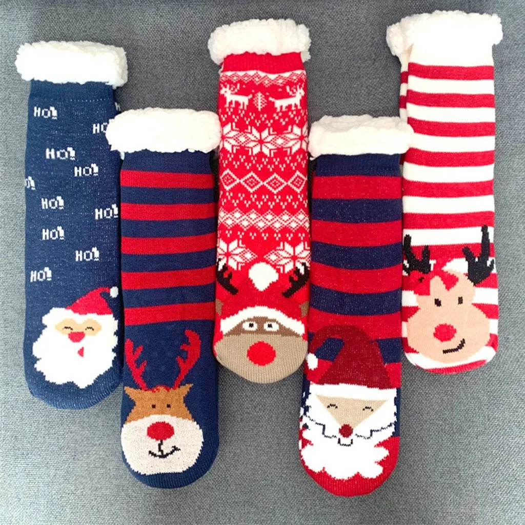 Women's Christmas Theme Cozy Socks Warm Winter Socks Gift