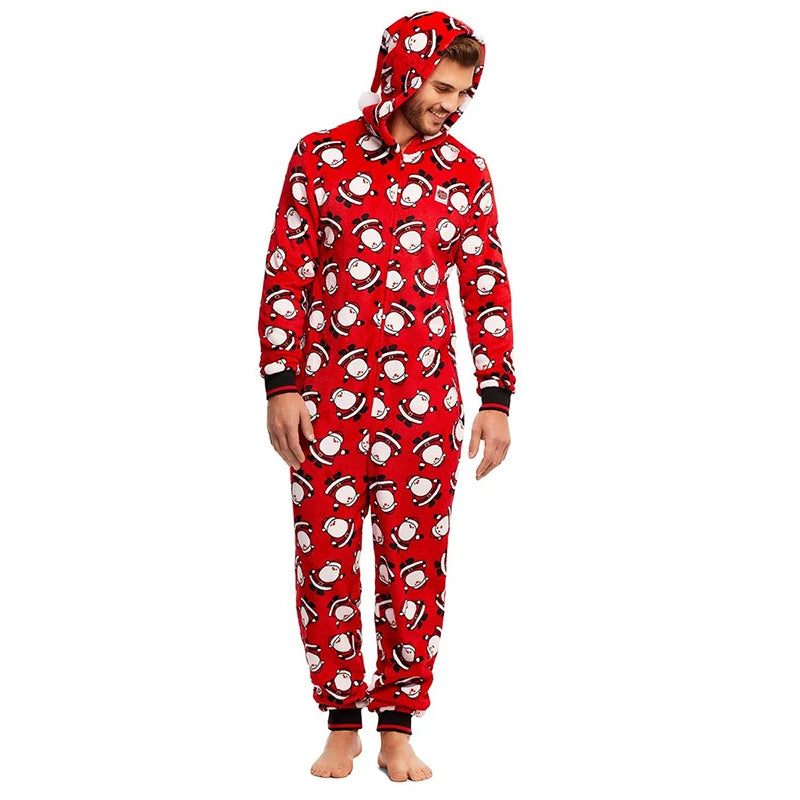 Cozy Santa-Themed Family Jumpsuits