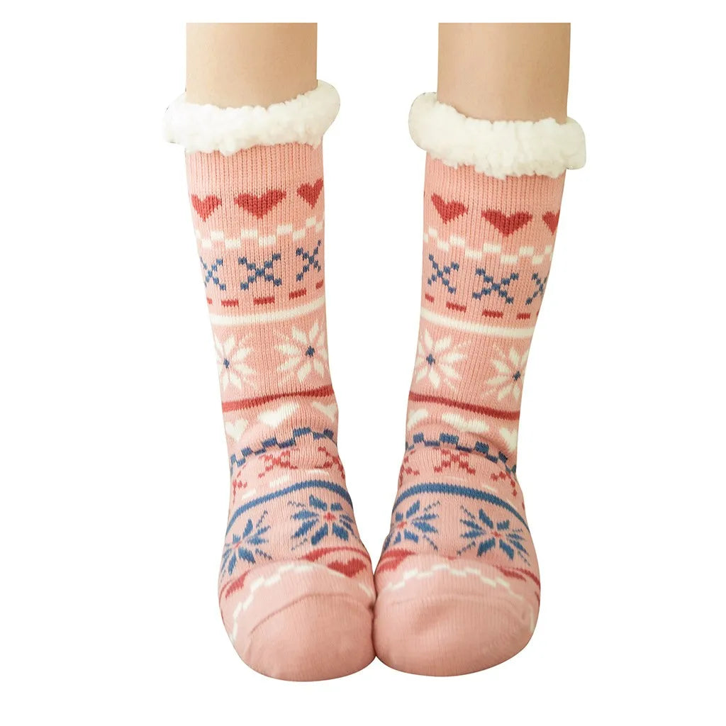 Women's Christmas Theme Cozy Socks Warm Winter Socks Gift