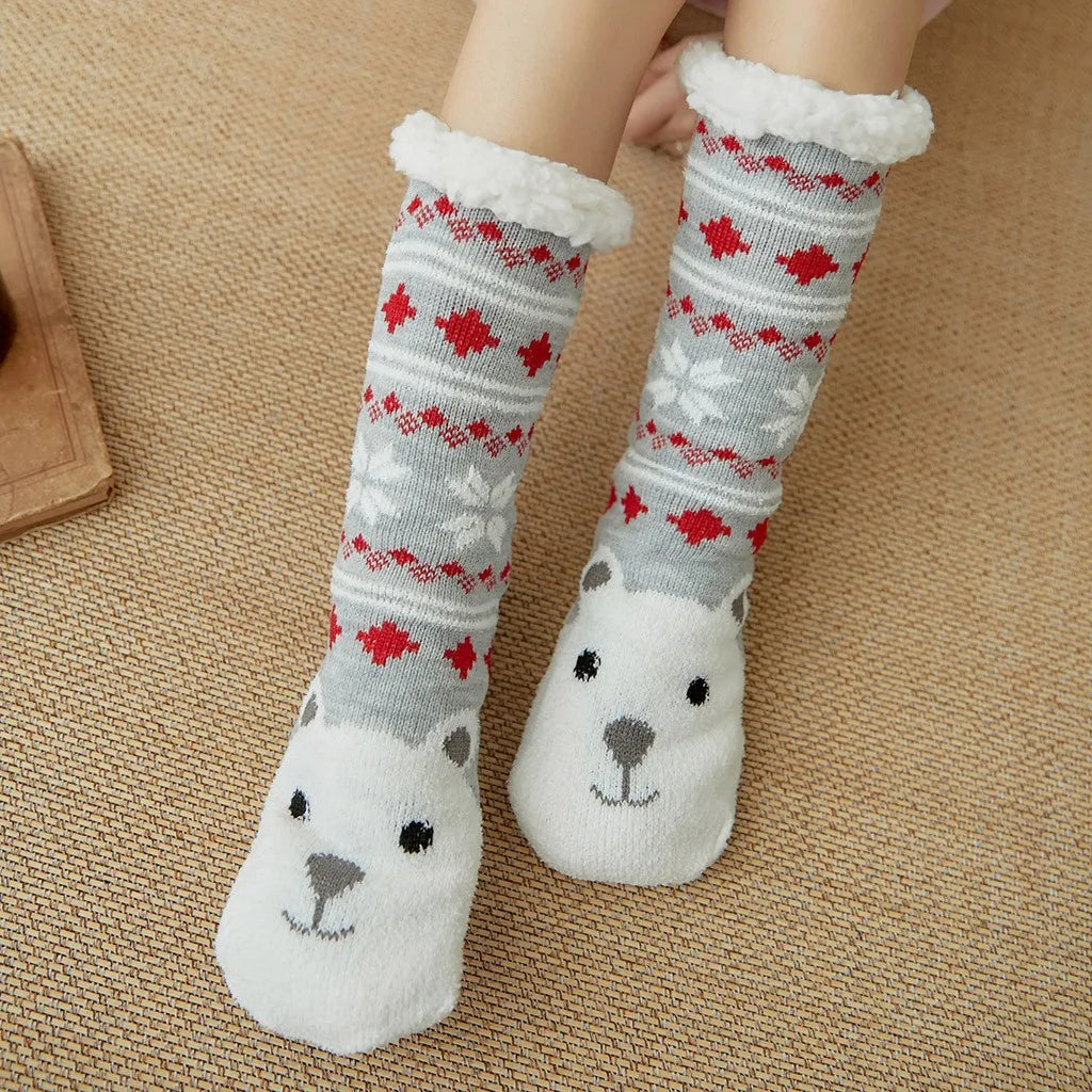 Women's Christmas Theme Cozy Socks Warm Winter Socks Gift