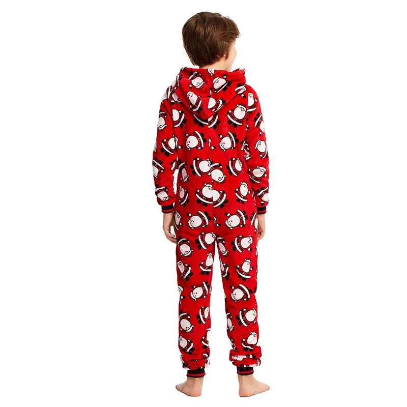 Cozy Santa-Themed Family Jumpsuits