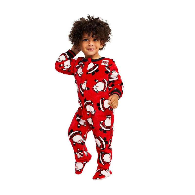 Cozy Santa-Themed Family Jumpsuits