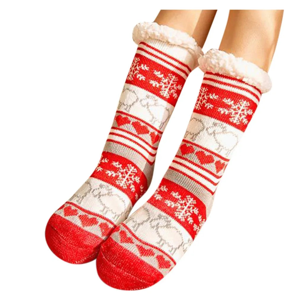 Women's Christmas Theme Cozy Socks Warm Winter Socks Gift