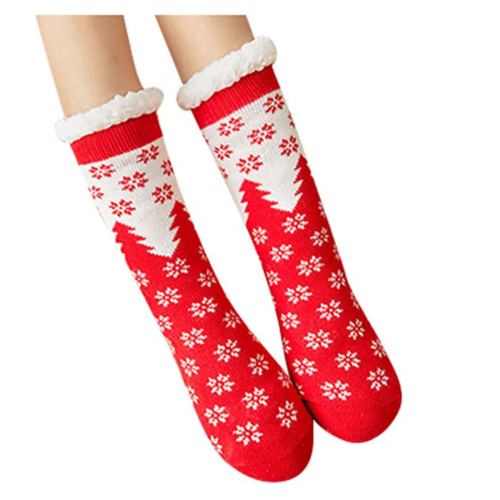 Women's Christmas Theme Cozy Socks Warm Winter Socks Gift