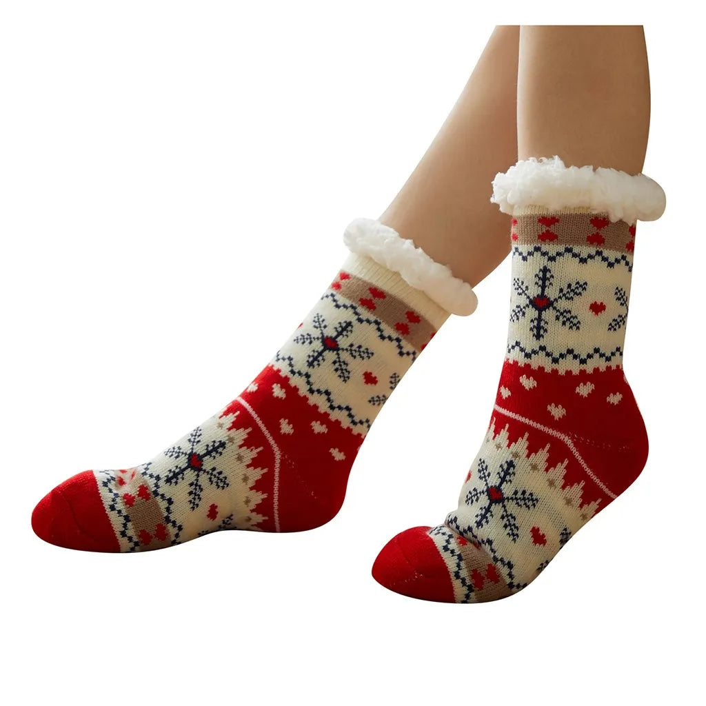 Women's Christmas Theme Cozy Socks Warm Winter Socks Gift