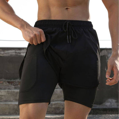 Running Leisure Summer Double-layer Stretch Shorts - Clothing Personality