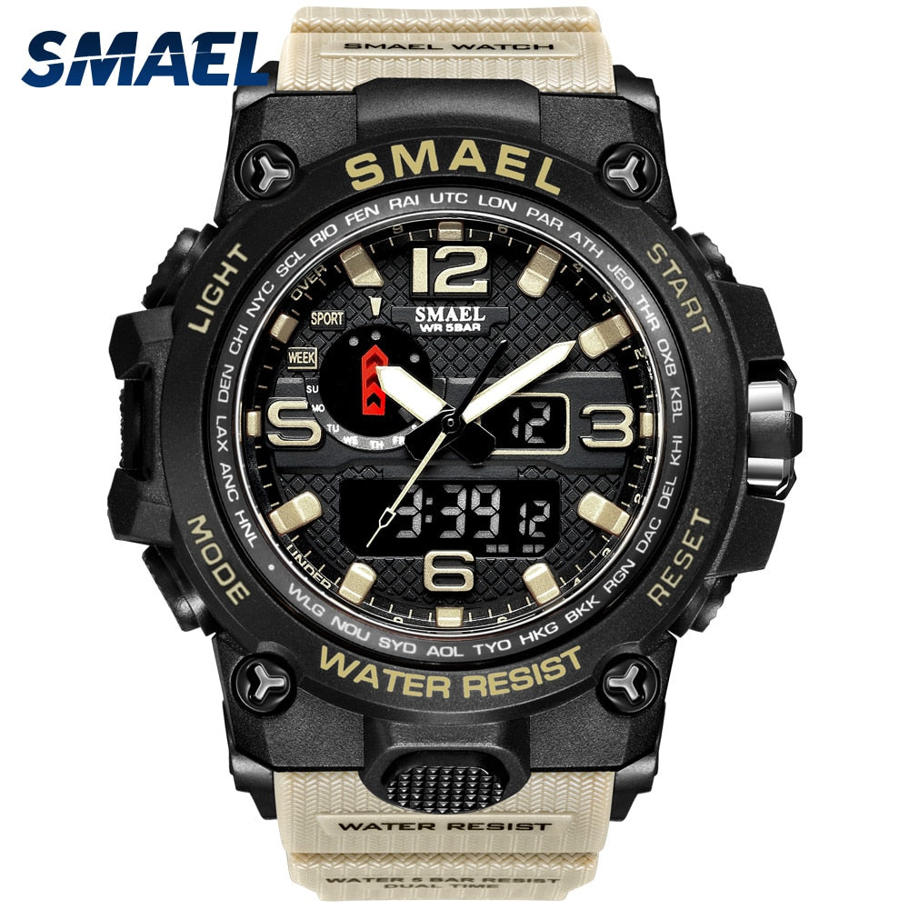 Smael Men Military Watch 50m Waterproof Wristwatch 