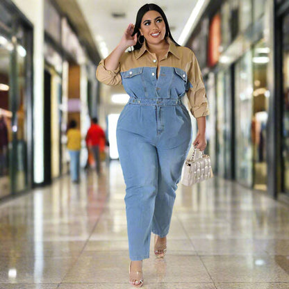 Lifestyle View Stylish Plus Size Jumpsuit Shopping Setting