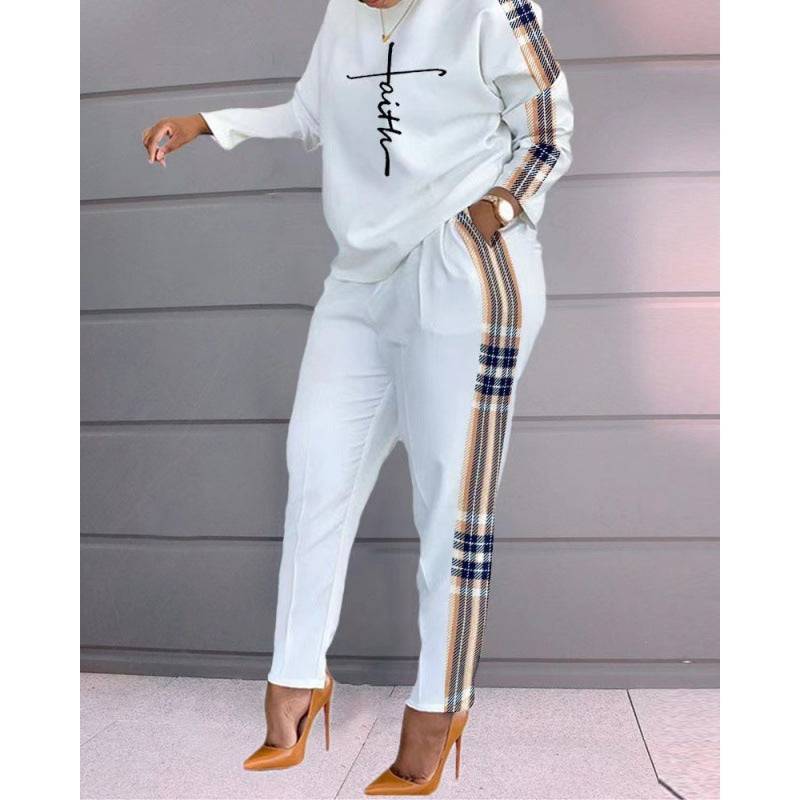 Women's Fashion Faith Printed Cotton Outfit Set