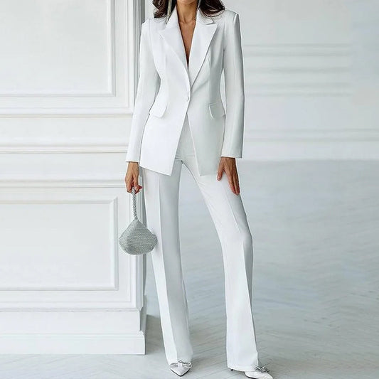 Women's Solid Color Fashion Temperament Business Suit - Clothing Personality