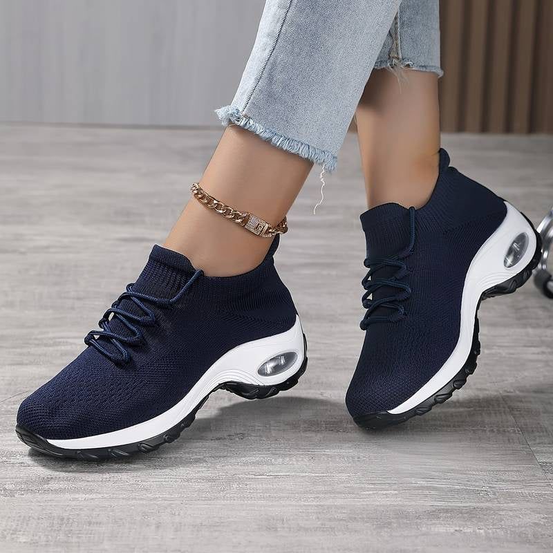 Sports Women Flying Knit Socks Shaking Shoes - Clothing Personality
