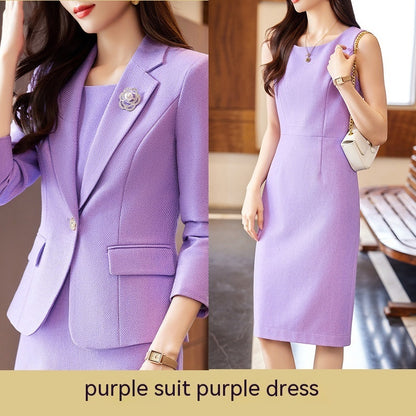 Women's Goddess Style High Quality Professional Tailored Suit Jumpsuit Skirt