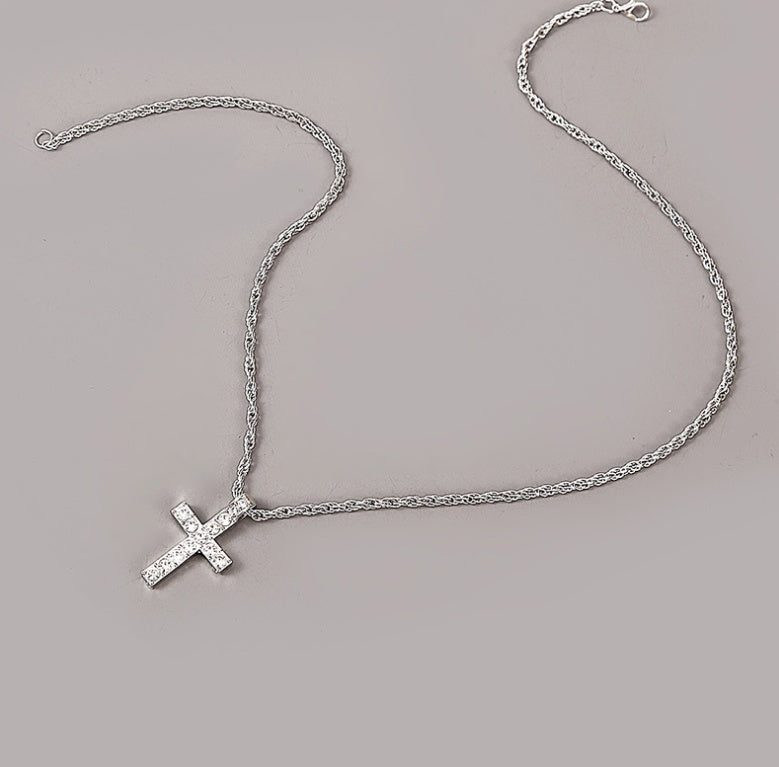 Cross Pendant Necklaces For Women Men Punk Hiphop Rope Chain On Neck Rapper Jewelry - Clothing Personality