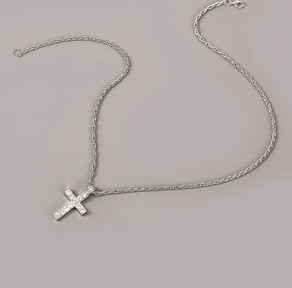 Cross Pendant Necklaces For Women Men Punk Hiphop Rope Chain On Neck Rapper Jewelry - Clothing Personality