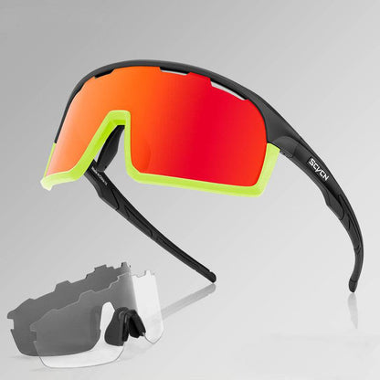 New Dual-form Outdoor Cycling Athletic Glasses Mountain Bike UV Protection Glasses - Clothing Personality