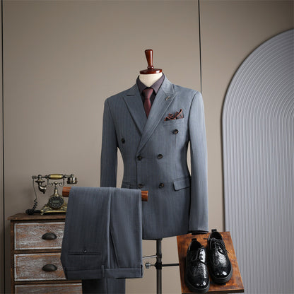 Double Breasted Suit Suit Men's Suits - Clothing Personality