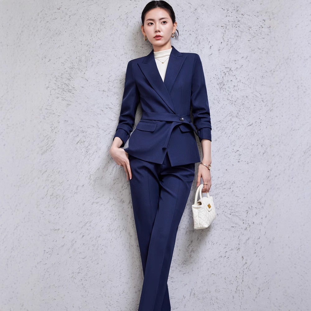 Executive Women's Suit - Long Sleeve Coat and Pants Set