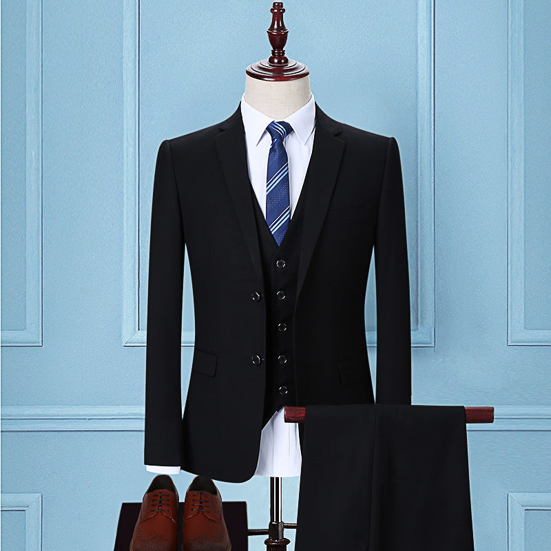 Men's Three-Piece Suit Professional Slim Fit Formal Suit Business - Clothing Personality