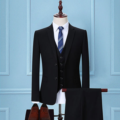 Men's Three-Piece Suit Professional Slim Fit Formal Suit Business - Clothing Personality