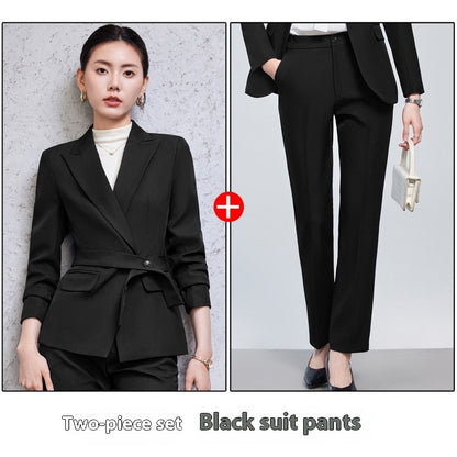 Executive Women's Suit - Long Sleeve Coat and Pants Set