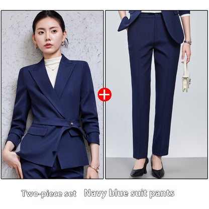 Executive Women's Suit - Long Sleeve Coat and Pants Set