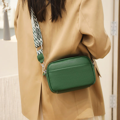 Fashion Shoulder Crossbody Bags With Rhombus Embroidered Wide Shoulder Strap Cute Small Square Bag Women - Clothing Personality