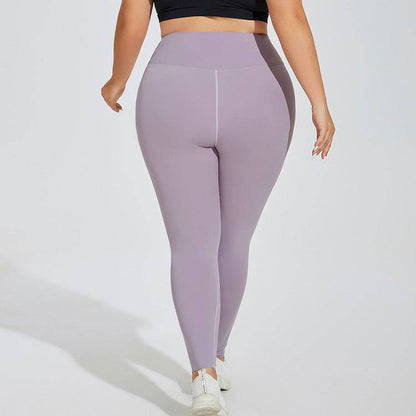 Plus Size Yoga Pants High Waist Hip Lift Seamless Cloud Sense Women's Fitness Exercise - Clothing Personality
