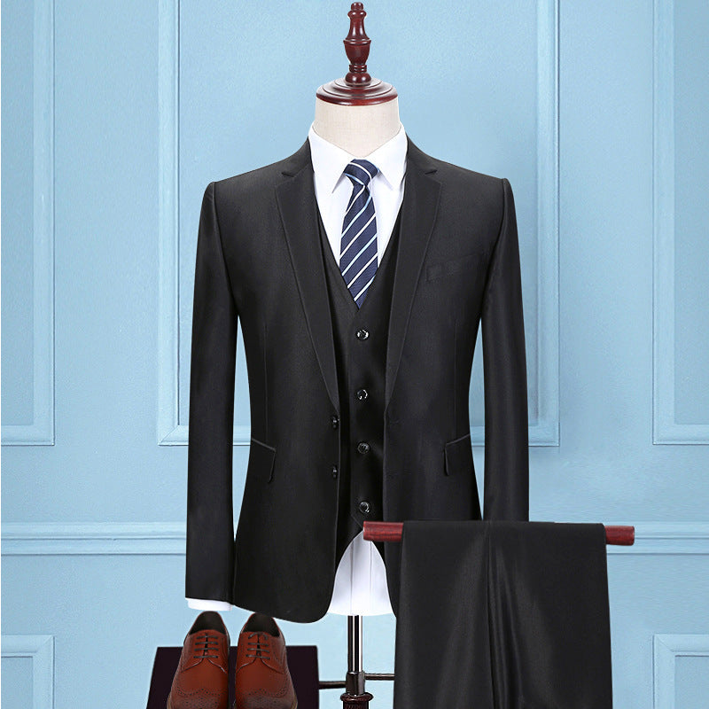 Men's Three-Piece Suit Professional Slim Fit Formal Suit Business - Clothing Personality